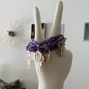 Good Charma Amethyst Bracelet Stack